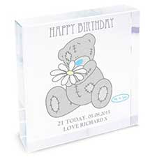Personalised Me To You Bear Daisy Large Crystal Token Image Preview